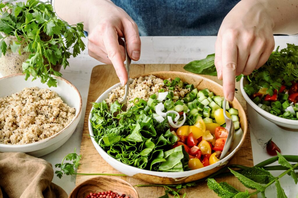 assiette d'alimentation saine